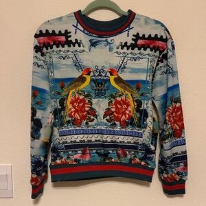 Vibrant Nature-Inspired Crewneck Sweater